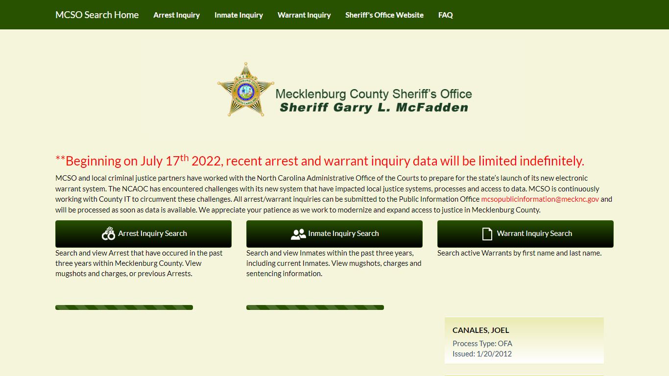 MCSO - mecknc.gov